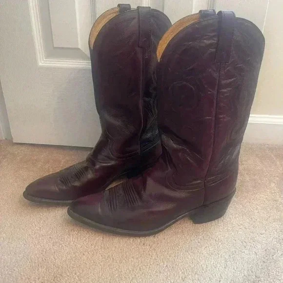 Men’s size 12 D Acme leather cowboy boots. Beautiful! - Picture 3 of 16